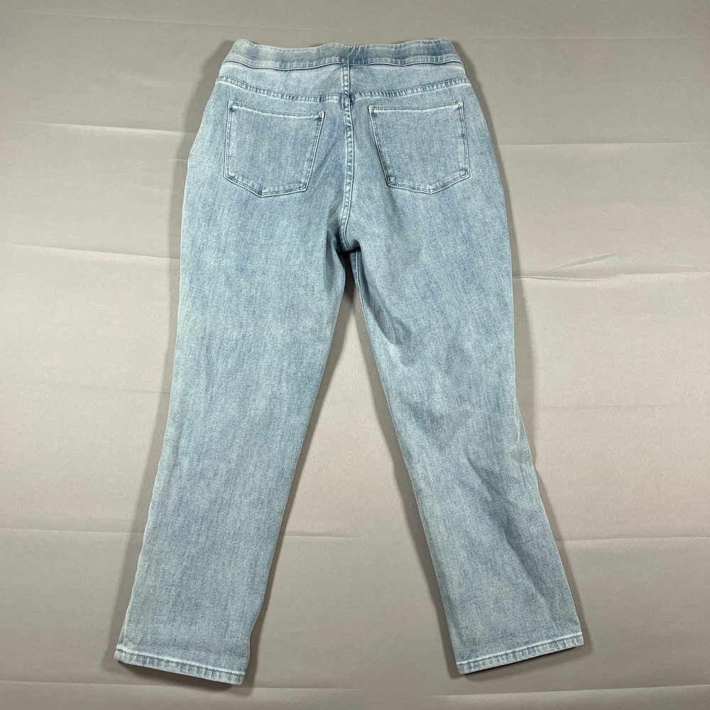 Soft Surroundings The Ultimate Denim Pull On Crop Jeans Women 27 Blue Skinny Leg